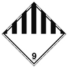 Pictogram ADR 9 Dangerous substance Transport Diamond self adhesive